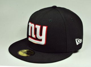   5950 NFL FITTED BALL CAP STYLE FOOTBALL TEAM NEW YORK GIANTS BLACK HAT