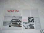 Shelby Dodge CSX GLHS 2 2 Turbo Mopar Performance Book