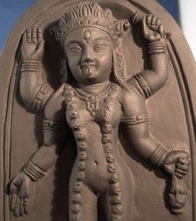 Hindu Goddess Kali Yantra 8 inch Black Puja Statue #KYAN