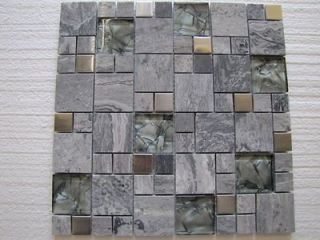   Stainless Steel/MARBLE/GLASS Mosaic Tiles on Mesh kitchen bathroom