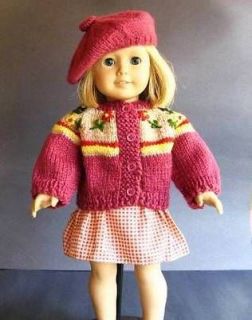 Doll Sweaters for American Girl   Sweater, Skirt & Hat, 3 pcs Set