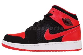 Nike Girls Air Jordan I 1 Phat GS Black SIREN RED Basketball Shoes 