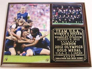   2012 Olympic Soccer Gold Medal Photo Plaque London Solo Wambach