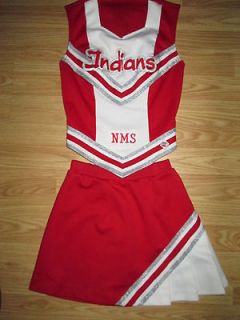 Authentic INDIANS Cheerleader Uniform Outfit Costume Middle School 