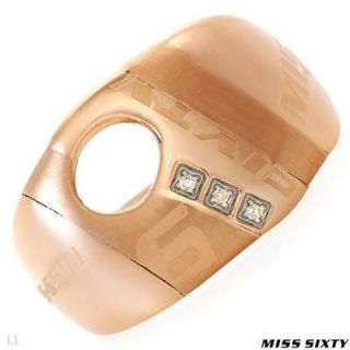 MISS SIXTY RING ROSE GOLD DIMONDS $189