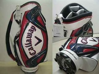 NEW 2011 CALLAWAY GOLF STAFF CART BAG JAPAN EDITION RED/WHITE/BLUE W 