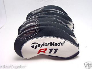   Taylormade R11 Golf Club Iron Neoprene Headcovers Covers Black White
