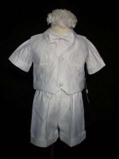 New Baby Boy Toddler Christening Baptsim Suit Gown XS 4T (New born 4 