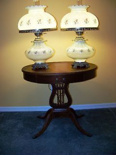 Gone With The Wind Hurricane Lamp Lights Vintage Pair Accurate Casting 