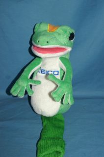 20 Large GEICO Golf Club Cover / Hand Puppet   Gecko Plush Lizard 