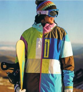 QUIKSILVER 10K Technical Snowboard Ski Jacket Chaqueta Neon Yellow 