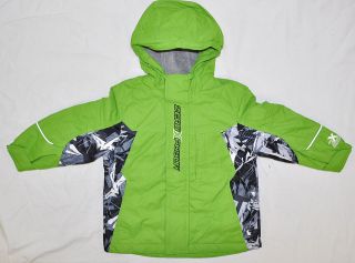ZeroXposur Boys Shell Winter Ski Snow Coat Jacket Green Black