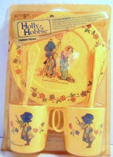 Holly Hobbie Toy Dish Set American Greeting Cards Cups Vintage Maxi 
