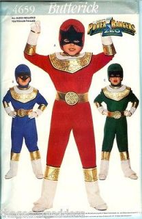 Sabans Power Ranger ZEO Child Butterick 4659 Costume Pattern Red Blue 