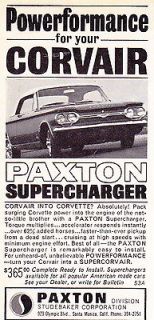 1964 CHEVROLET CORVAIR ~ PAXTON SUPERCHARGER ~ VERY RARE AD