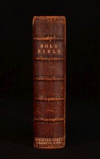 1846 The Miniature Quarto Bible Old and New Testaments Folding Maps