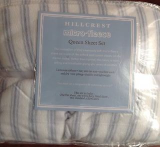 Hillcrest Micro Fleece Queen Sheet Set (Warm, Soft and Cozy) NEW