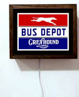 Greyhound Bus Depot Travel Lines Driver Retro Vintage Look Light 