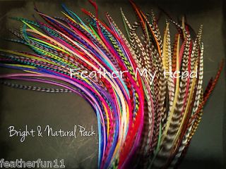 100 Grizzly Feather Extensions, Wholesale Whiting Saddle/, Long 