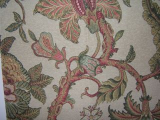LEE JOFA, ORISSA WEAVE BROCADE, COLOR PINK AND GREEN, FABRIC REMNANT