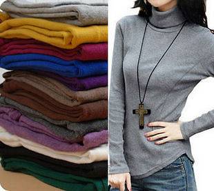   New winter turtleneck tops women fashion warm slim shirts BX19 sz S