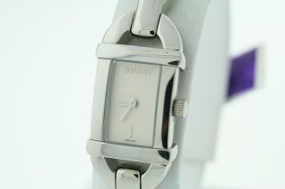   Gucci 6800L YA068534 White Dial White Bamboo Bangle Bracelet Watch