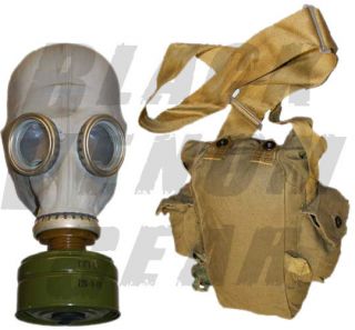   XL Soviet Military Surplus Extreme Disaster Gas Mask + Military Bag