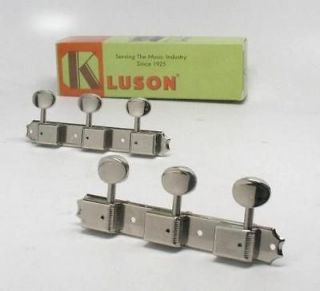 KLUSON 3 on a plate tuners NICKEL metal button WD90NPM