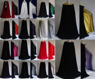 Hooded Cloaks Capes MEDIEVAL Witchcraft Halloween Wedding Shawl Sca 
