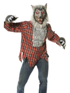 Adult Mens Werewolf Halloween Fancy Dress Costume