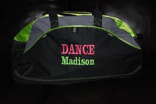 Personalized Monogrammed Duffel Bag Gym Dance Cheer Embroidered Medium 