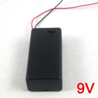 PCS 9V Volt Battery Holder Case Box With Cover ON/OFF Switch Wire 