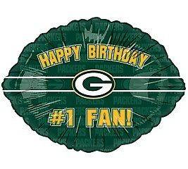 HAPPY BIRTHDAY #1 FAN GREEN BAY PACKERS NFL FOOTBALL LOGO 18 