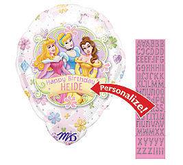 Disney Princess 18 Personalize Happy Birthday Mylar Foil Balloon