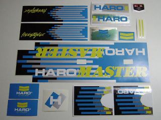 VINTAGE BMX HARO MASTER 1987 decals stickers set