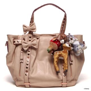 Samantha Thavasa Disney Collection Shoulder Tote Bag Bambi Pink from 