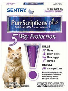 Sentry Purrscriptions Plus Flea & Tick Squeeze On For Cats And Kittens 