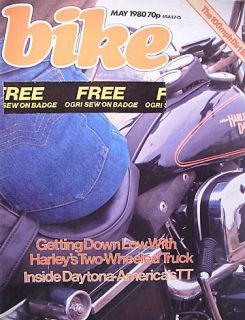 Bike May 1980 Harley Davidson FXS Low rider Triumph Trident Rat Bike 