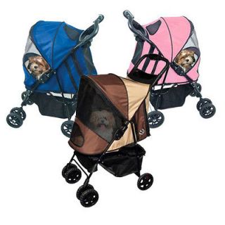 Happy Trails easy folding large Stroller pet tote dogs cats carrier to 