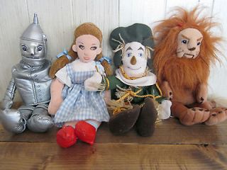 Wizard of Oz Plush Dolls Tin Man, Dorothy, Scarecrow, Cowardly Lion