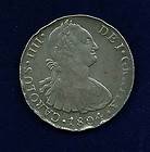 1804 Carolus IIII Pillar Dollar 8 Reales Silver Coin