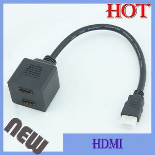 HDMI Male To 2 x HDMI Female Y Splitter Adapter Cable For Plasma 