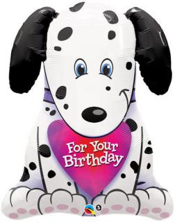 Dalmatian Puppy Dog Happy Birthday Foil Balloon 79cm Party Decorations