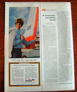1968 Cessna 150 Airplane Ad I Fly You Fly Lady