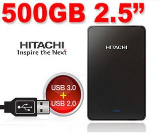   HITACHI TOURO 500 GB External Hard Drive Disk USB3.0 & USB2.0 HDD