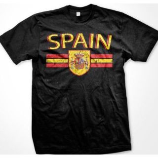 Spain World Cup Soccer Espana Pride Retro Mens T Shirt
