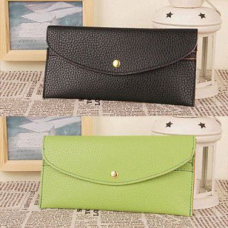 Concise Style Womens Envelope Purse Clutch Hand Bag Wrist Wallet 