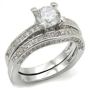   BRILLIANT ROUND 1.5 CT 2 PIECE WEDDING RING SET 12 CARATS TOTAL SIZE 7