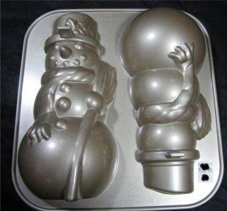 Williams Sonoma 3D Snowman Cake Pan Mold NEW HCTS