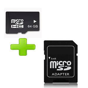 MicroSD SDHC BRAND NEW 64GB MICRO SD TF MEMORY CARD SD ADAPTER CLASS 